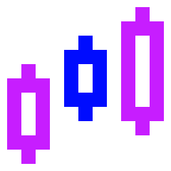 Candles Chart Icon from Sharp Neon Set
