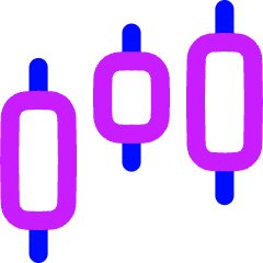 Candles Chart Icon from Flex Neon Set