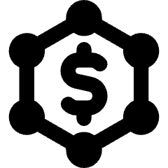 Cash Molecule Icon from Core Remix Set