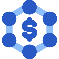 Cash Molecule Icon from Flex Flat Set