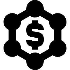 Cash Molecule Icon from Sharp Remix Set