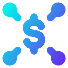 Cash Network Icon from Core Gradient Set