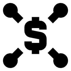 Cash Network Icon from Sharp Remix Set