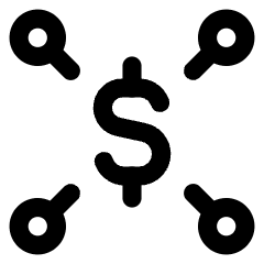 Cash Network Icon from Core Line Set