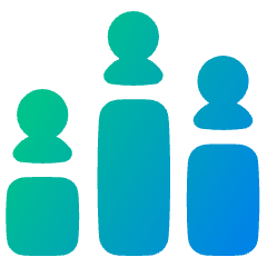 Competitor Analysis 2 Icon from Plump Gradient Set