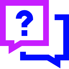 Faq Frequently Asked Questions Icon from Sharp Neon Set
