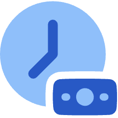 Hourly Rate Fee Cash Icon from Plump Flat Set