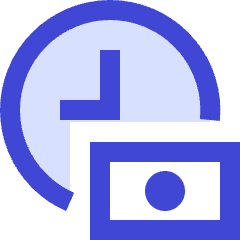 Hourly Rate Fee Cash Icon from Sharp Duo Set
