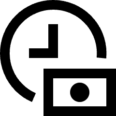 Hourly Rate Fee Cash Icon from Sharp Line Set