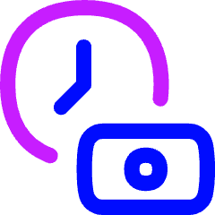Hourly Rate Fee Cash Icon from Flex Neon Set