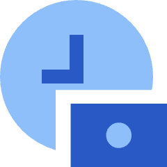 Hourly Rate Fee Cash Icon from Sharp Flat Set