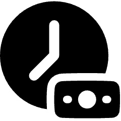 Hourly Rate Fee Cash Icon from Plump Solid Set