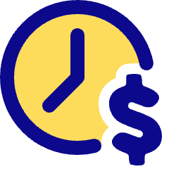 Hourly Rate Fee Dollar Sign Icon from Plump Pop Set