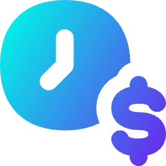 Hourly Rate Fee Dollar Sign Icon from Flex Gradient Set