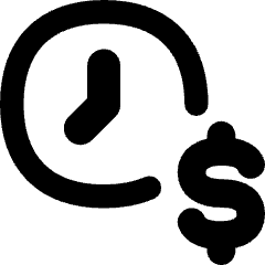 Hourly Rate Fee Dollar Sign Icon from Flex Remix Set