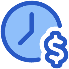 Hourly Rate Fee Dollar Sign Icon from Plump Duo Set