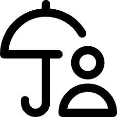 Life Insurance Security Umbrella Icon from Core Line Set