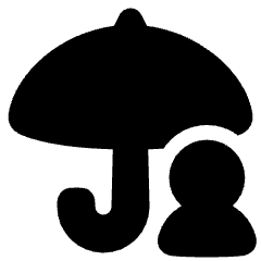 Life Insurance Security Umbrella Icon from Plump Solid Set