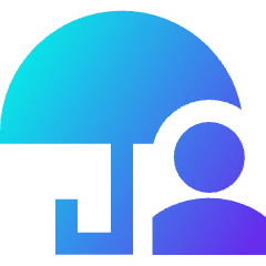 Life Insurance Security Umbrella Icon from Sharp Gradient Set