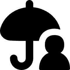 Life Insurance Security Umbrella Icon from Flex Solid Set