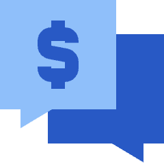 Negotiation Bubble Icon from Sharp Flat Set