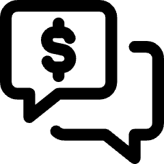 Negotiation Bubble Icon from Core Line Set