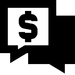 Negotiation Bubble Icon from Sharp Remix Set