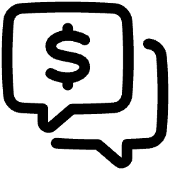 Negotiation Bubble Icon from Plump Line Set