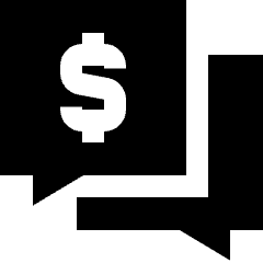 Negotiation Bubble Icon from Sharp Solid Set