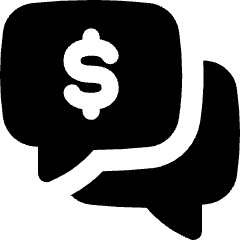 Negotiation Bubble Icon from Flex Solid Set