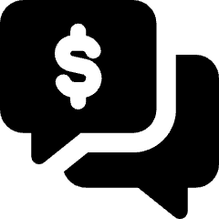 Negotiation Bubble Icon from Core Solid Set