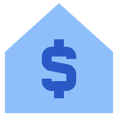Properties Mortgage Icon from Sharp Flat Set