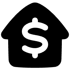 Properties Mortgage Icon from Plump Solid Set