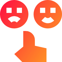 Satisfaction Icon from Sharp Gradient Set