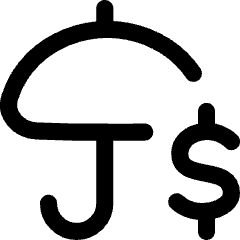 Security Umbrella Icon from Flex Line Set