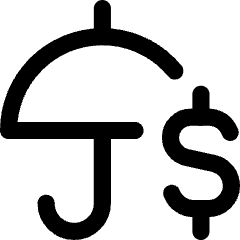 Security Umbrella Icon from Core Line Set