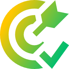 Target Check Icon from Sharp Gradient Set