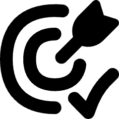 Target Check Icon from Flex Solid Set
