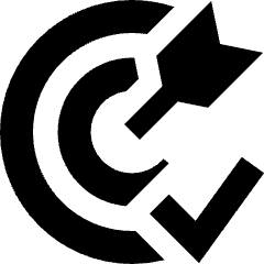 Target Check Icon from Sharp Solid Set