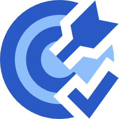 Target Check Icon from Sharp Flat Set