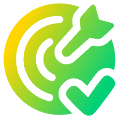 Target Check Icon from Plump Gradient Set