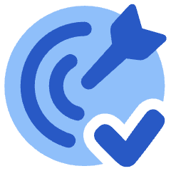 Target Check Icon from Plump Flat Set