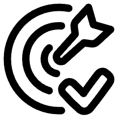 Target Check Icon from Plump Line Set