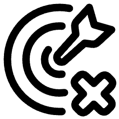 Target Cross Icon from Plump Line Set