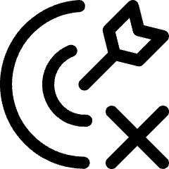 Target Cross Icon from Core Line Set