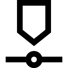 Timeline Roadmap Horizontal Icon from Sharp Line Set