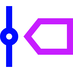 Timeline Roadmap Vertical Icon from Sharp Neon Set