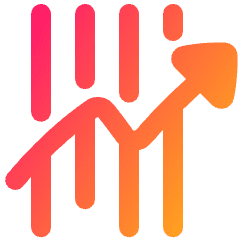 Trading Graph Icon from Plump Gradient Set
