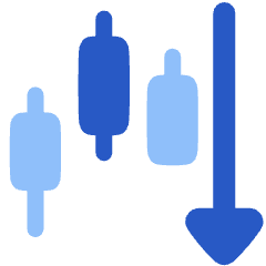 Trading Pattern Down Icon from Plump Flat Set