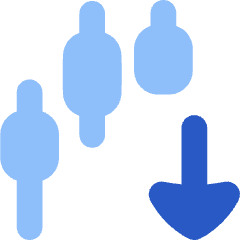 Trading Pattern Down Icon from Flex Flat Set